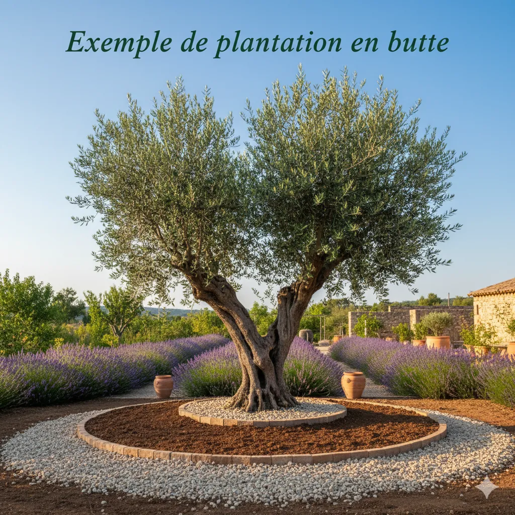 Exemple de plantation en butte