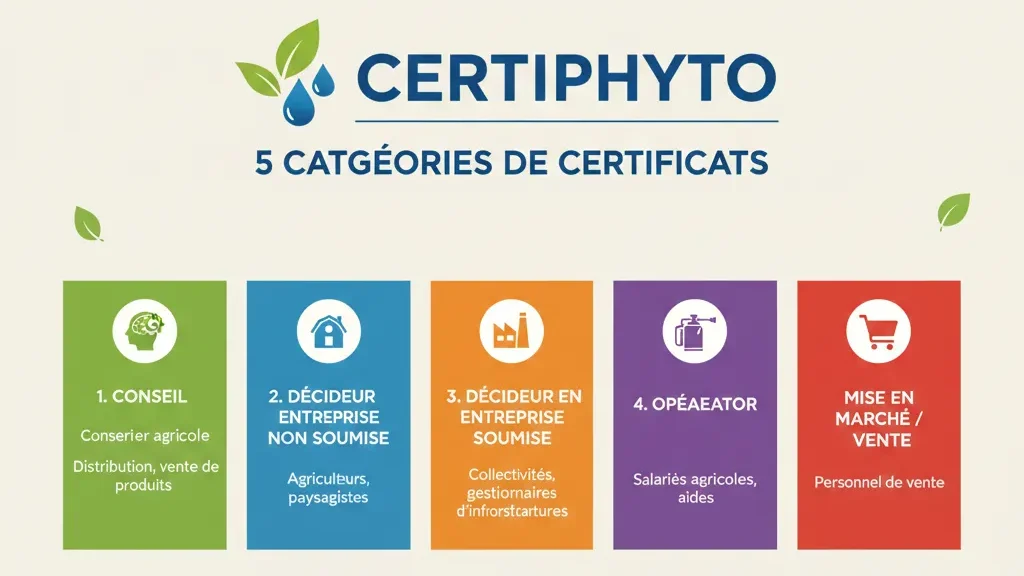 Infographie des 5 catégories de certificats