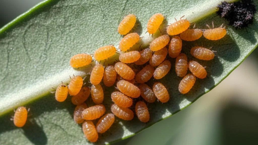 Larves orangées