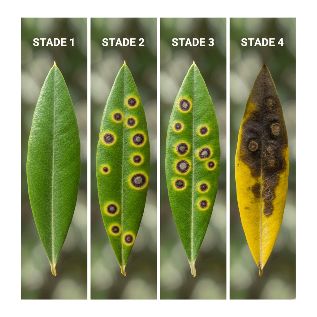 Progression de la maladie de l'oeil de paon