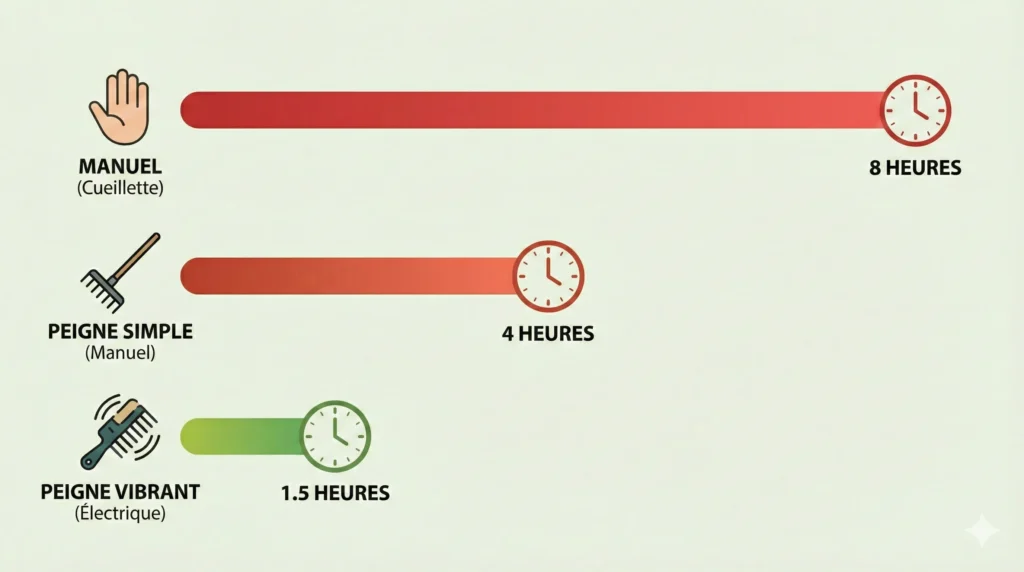 Comparaison temps-rendement - Efficacité des méthodes