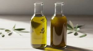 Huile d'olive fltrée et non filtrée