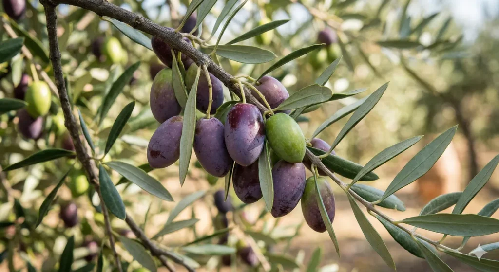 Olives sur branche