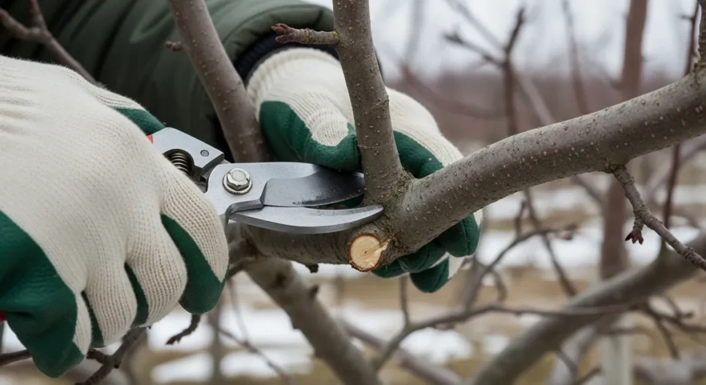 Pommier : Plantation, Taille et Entretien pour récolter des pommes chaque année 3 Taille d'hiver pommier au sécateur