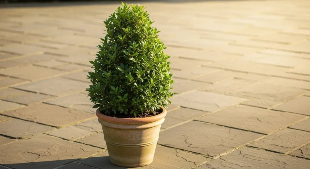 Tailler le laurier sauce : quand, comment et avec quels outils 3 Arbuste de laurier sauce cultivé en pot
