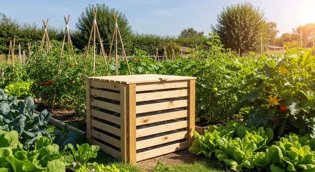 Crotte de rat : reconnaître, nettoyer et éloigner les rongeurs du potager 6 Composteru en bois fermé