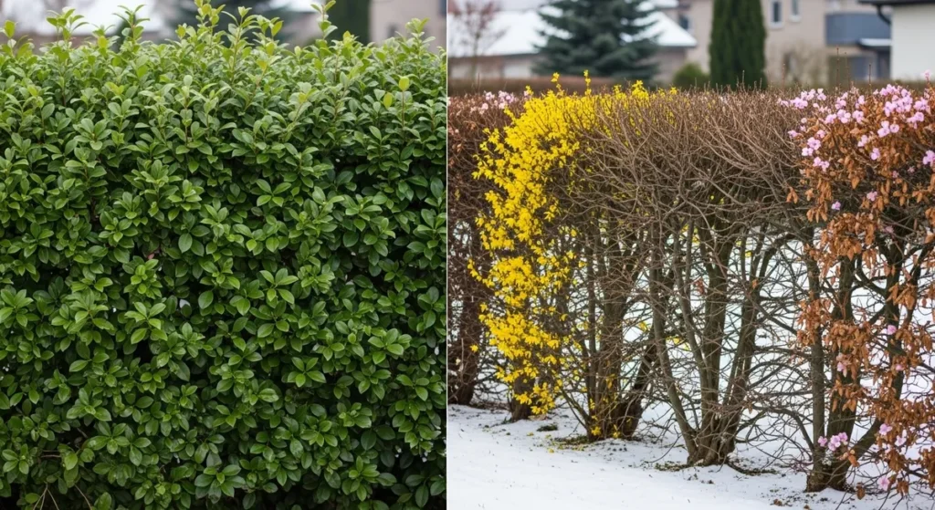 Haie brise-vue fleurie : 10 arbustes pour allier intimité et beauté 4 Deux types de haie persistante ou caduque