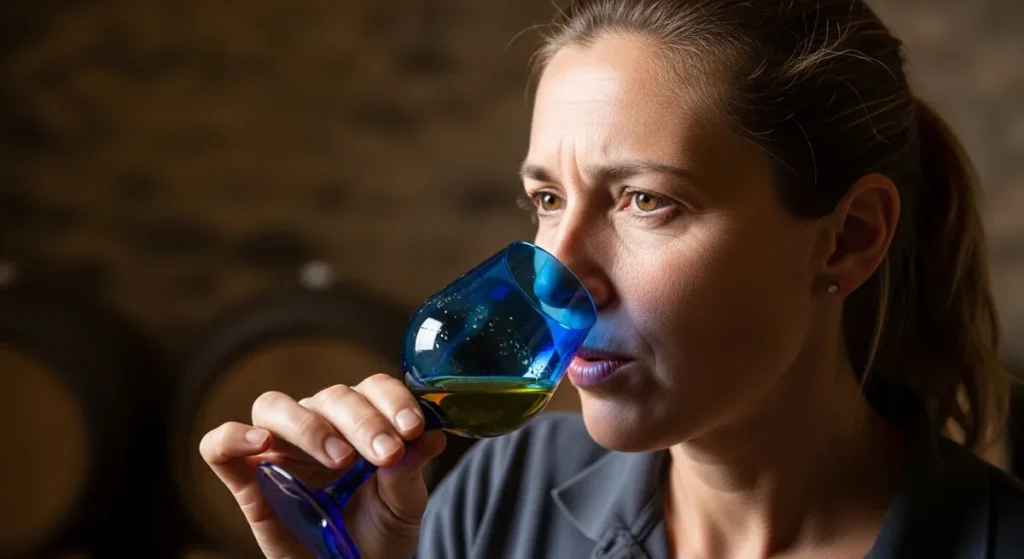 Expert goutânt de l'huile d'olive