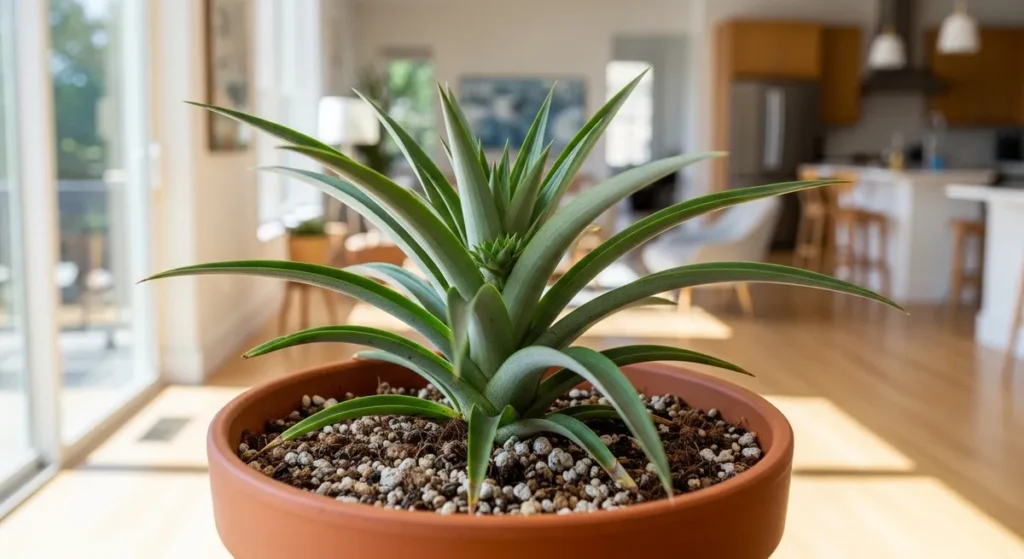 L'arbre à ananas existe-t-il vraiment ? Ce qu'il faut savoir 3 Jeune plant d'ananas comosus clutivé en pot