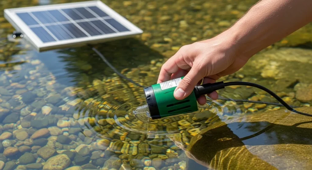 Pompe bassin solaire : comment choisir et installer la bonne 5 Pompe dans eau d'un bassin reliée au panneau