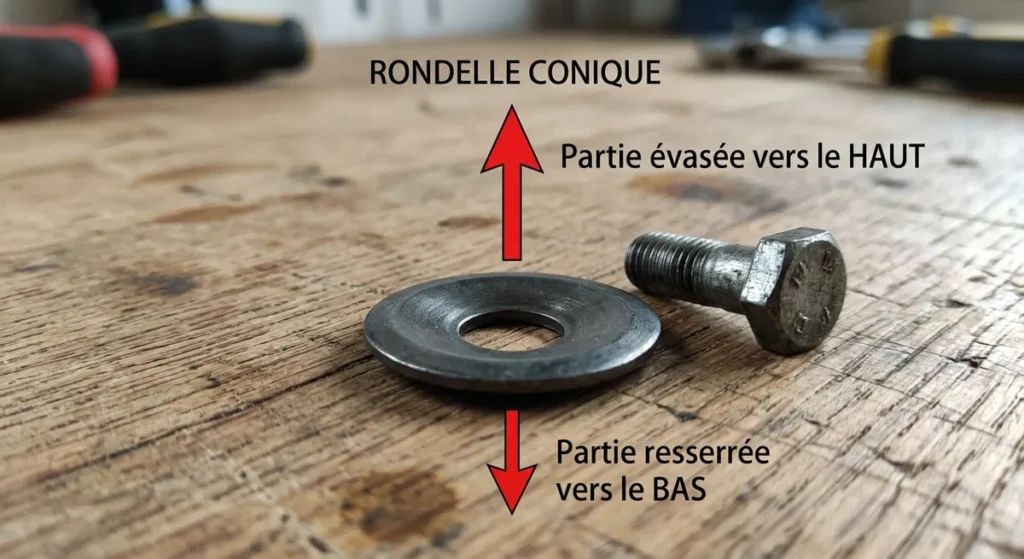 Rondelle conique de tondeuse