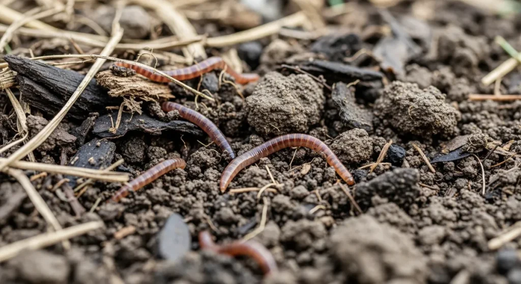 Paillage au potager : quels matériaux choisir et comment bien les utiliser 1 Sol d'une potager biologique sous paillis partiellement décomposé