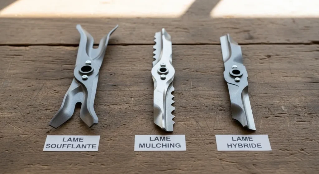 Trois types de lame