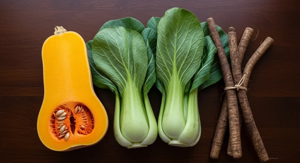 Légume en B : la liste des légumes qui commencent par B 2 Butternut, bok choy et bardane