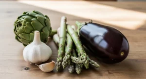 Composition de légumes en A