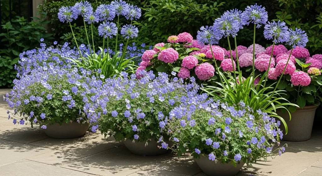 Plantes en pot pour terrasse : sélection et conseils d'aménagement 3 Compositions fleuries