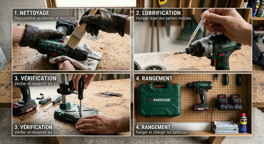 Outils Parkside : avis complet, guide d'achat et vrai verdict terrain 9 Gestes d'entretien pour outils parkside
