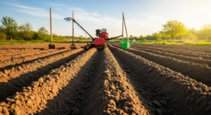 Motoculteur ou rotovator : différences, usages et comment choisir le bon engin Jardin potager préparé avec un motoculteur