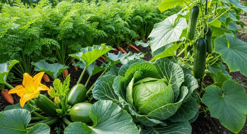 Légumes en C au potager