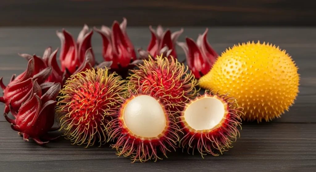 Fruit en r : la liste complète des fruits qui commencent par R 3 Ramboutans, calices de roselle et rollinia