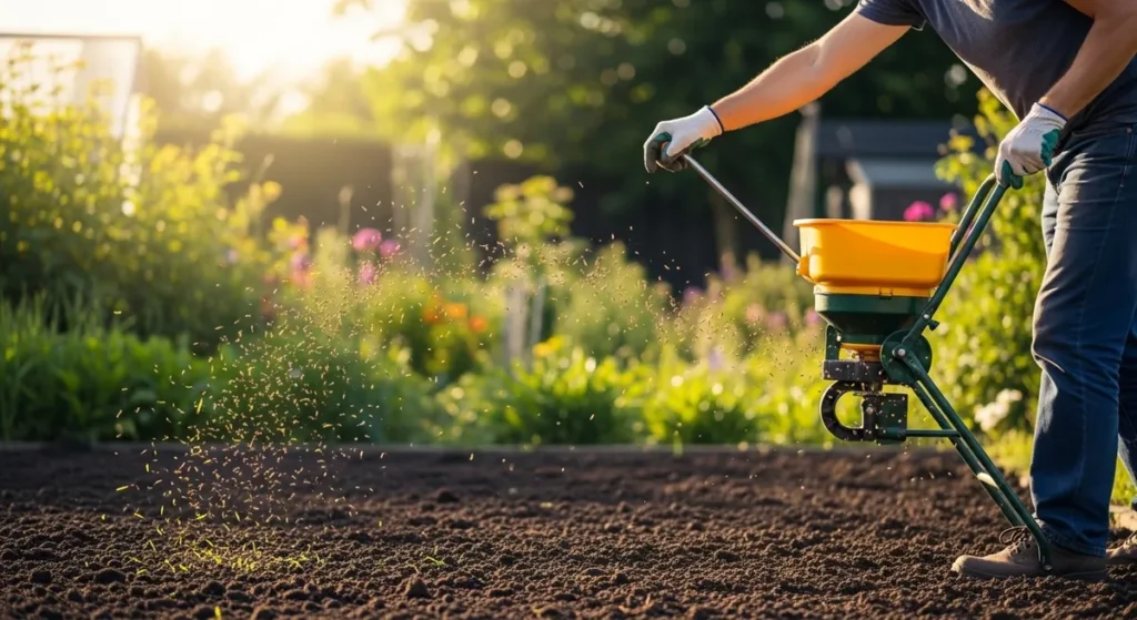 Gazon semé : comment créer une belle pelouse de A à Z 4 Semoir à main pour épandage de gazon