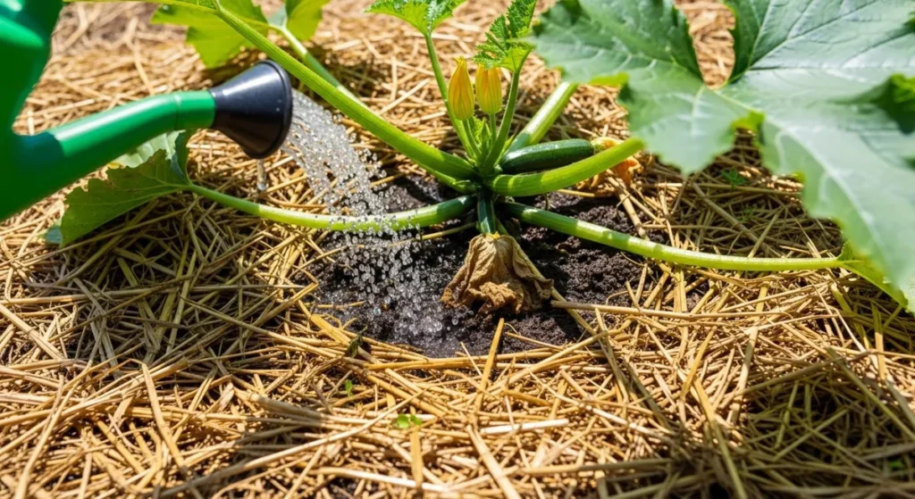 Arrosage courgette