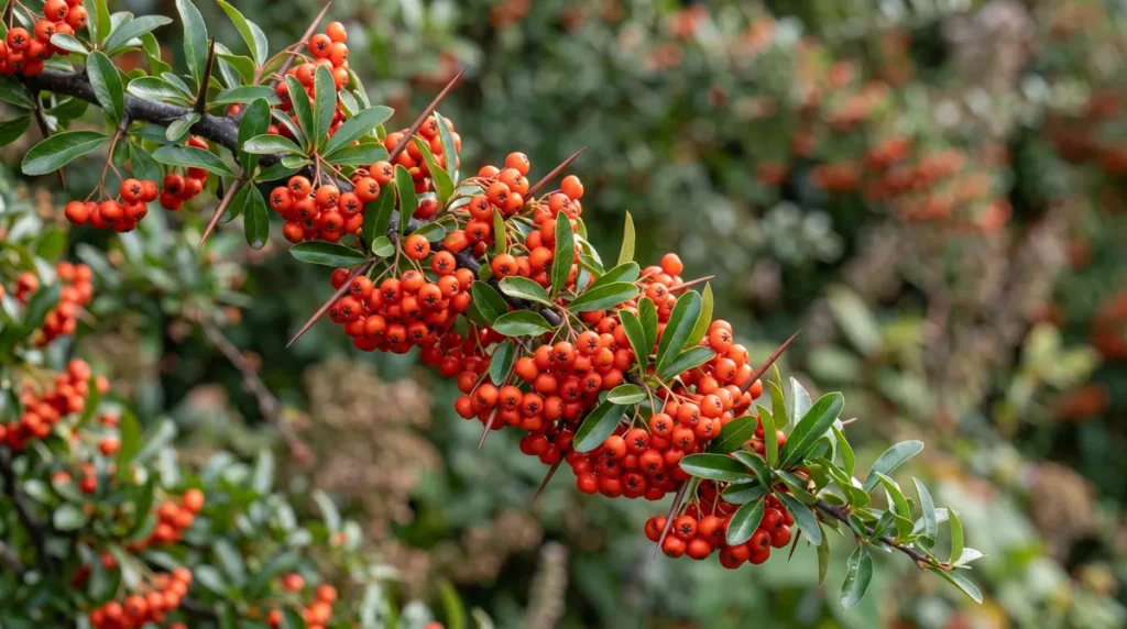 Branche de pyracantha