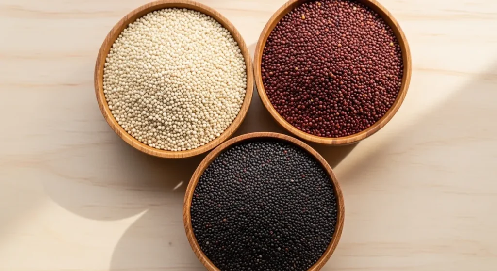 Différentes variétés de quinoa