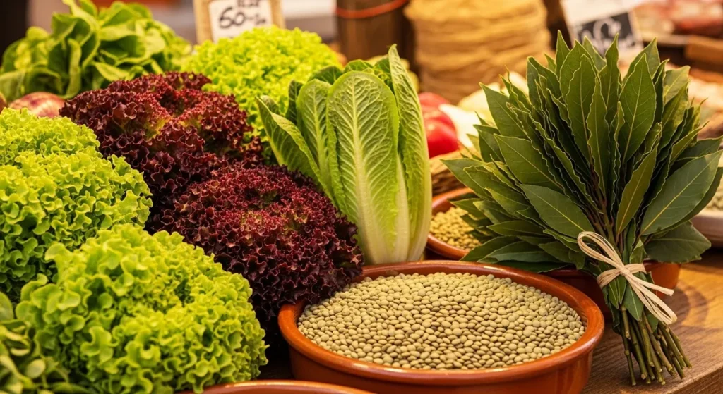 Légume en L : la liste des légumes qui commencent par L 1 Diversité de laitues au marché