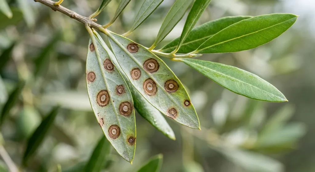 Le Réveil de l'Oliveraie au Printemps : les Travaux Essentiels à Ne Pas Manquer 4 Maladie de l'oeil de paon
