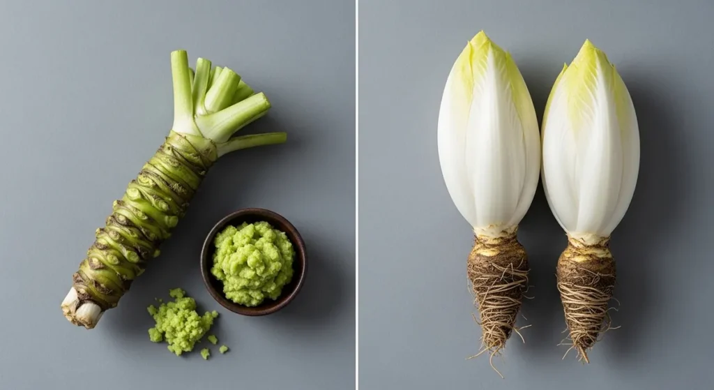 Légume en W : la liste des légumes qui commencent par W 1 Rhizome de wazabi et racines de witloof