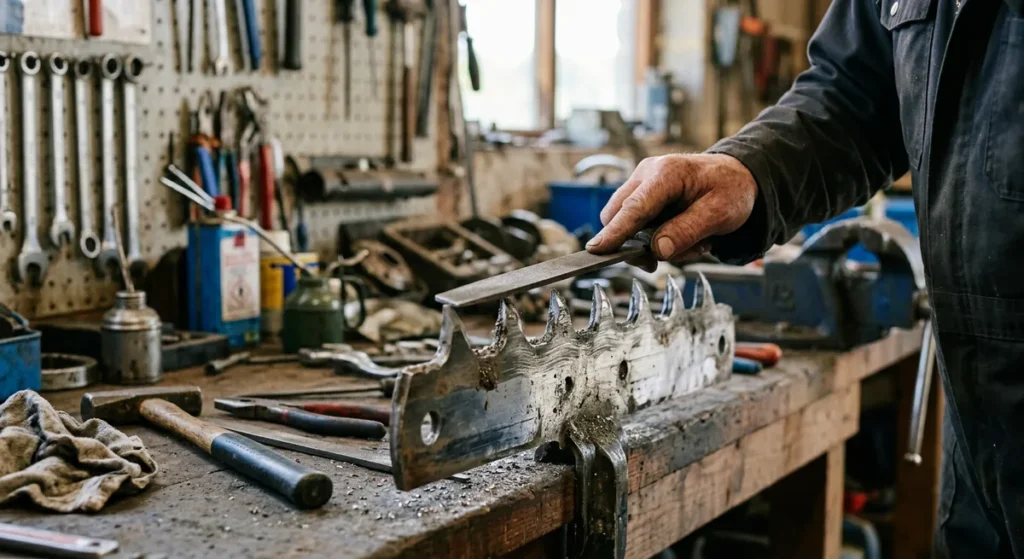 Taille-Haie pour Micro-Tracteur : Comment Choisir le Bon Équipement 3 Entretien et affûtage des lames d'un taille haie l'un taille haie