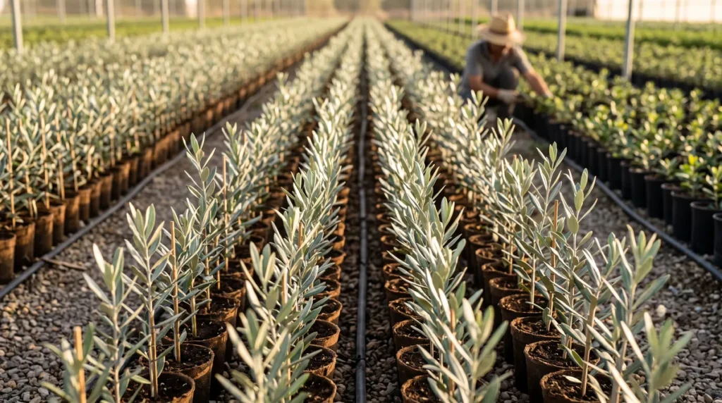JEunes plants d'oliviers Arbequina