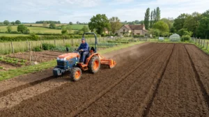 Herse Rotative pour Motoculteur : Comment la Choisir et l'Utiliser Motoculteur équipé d'une herse rotative