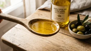 Cuillère d'huile d'olive extra vierge